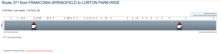 Route Progress view.